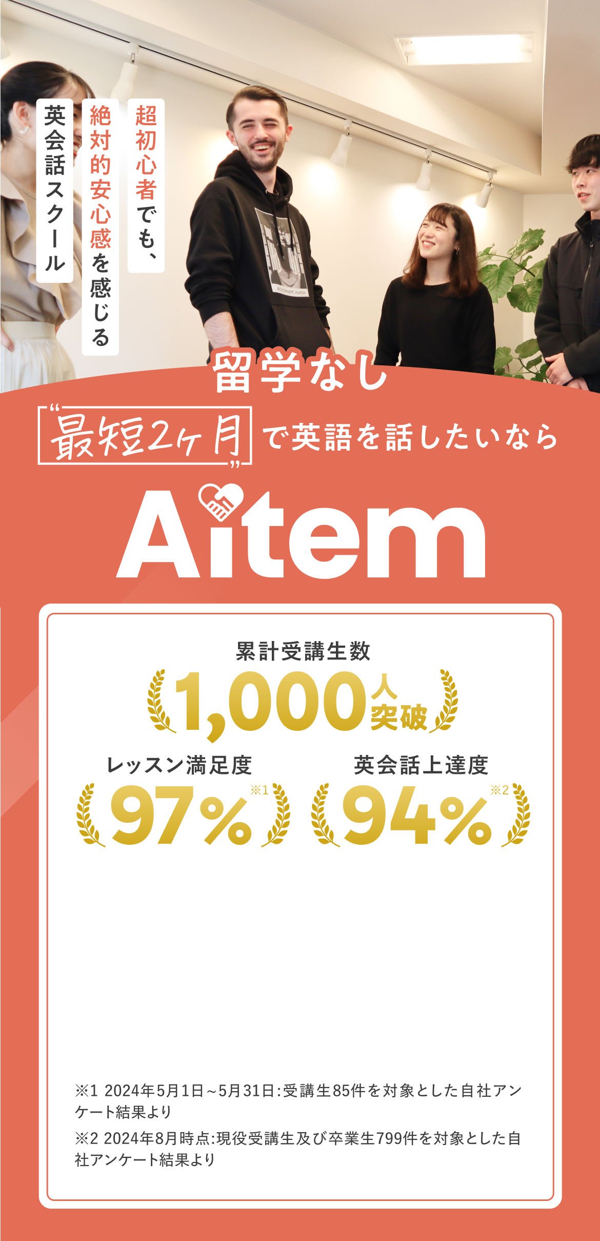 留学なし 最短2ヶ月で英語を話したいならAitem